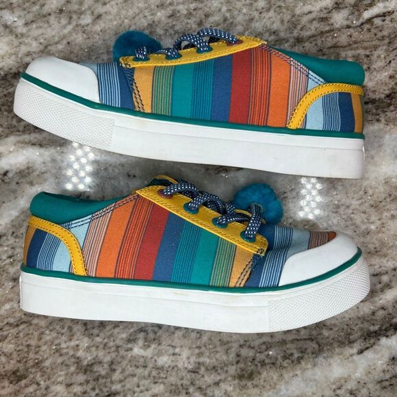 Matilda Jane MJC, Finish Line Pom Pom Striped Sneaker, Girl Toddlers 11 - Picture 4 of 10